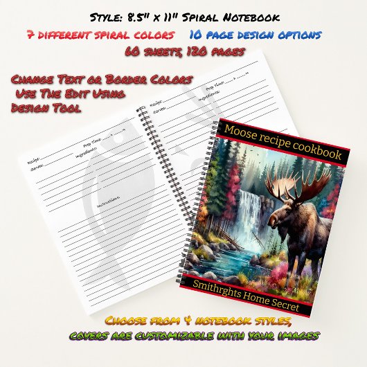 Carnet Oie majestueuse au bord d'une cascade en automne