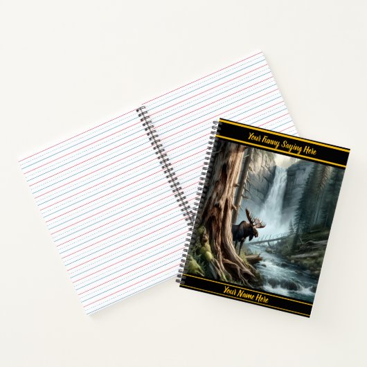 Carnet Oie majestueuse au bord d'une cascade servie en au (Intérieur)