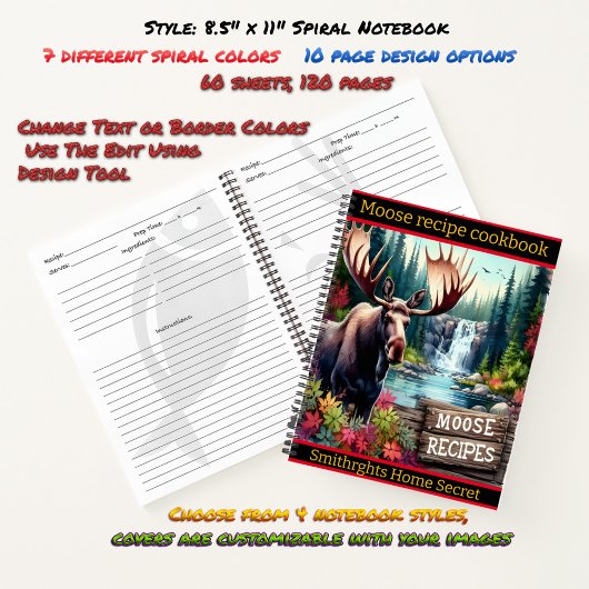 Carnet Oie majestueuse au bord d'une cascade servie en au