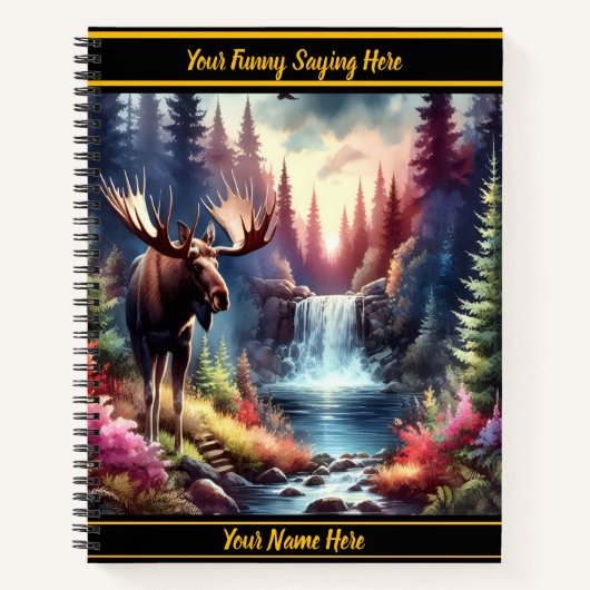 Carnet Oie majestueuse au bord d'une cascade tranquille à (Devant)