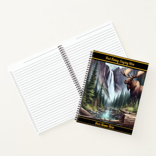 Carnet Oie majestueuse au bord d'une cascade tranquille d (Intérieur)
