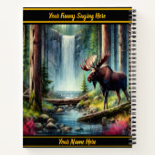 Carnet Oie majestueuse au bord d'une cascade tranquille e (Dos)