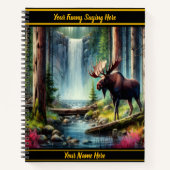 Carnet Oie majestueuse au bord d'une cascade tranquille e (Devant)