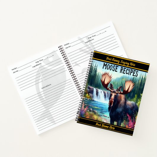 Carnet Oie majestueuse au bord d'une cascade tranquille e (Intérieur)