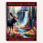 Carnet Oie majestueuse au bord d'une cascade vibrante en  (Devant)