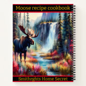 Carnet Oie majestueuse au bord d'une cascade vibrante en  (Dos)