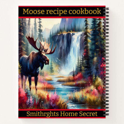 Carnet Oie majestueuse au bord d'une cascade vibrante en  (Dos)