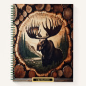 Carnet Oie majestueuse dans un paysage boisé à l'aube (Devant)