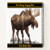 Carnet Oie majestueuse errant dans un paysage enneigé (Dos)