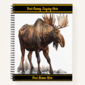 Carnet Oie majestueuse errant dans un paysage enneigé (Devant)