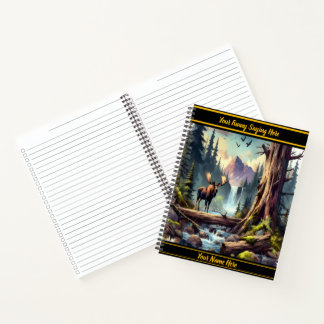 Carnet Oie majestueuse par une cascade sereine dans la na