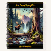 Carnet Oie majestueuse par une cascade sereine dans la na (Devant)