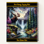 Carnet Oie majestueuse près d'une cascade sereine à la to (Dos)