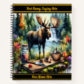 Carnet Oie majestueuse près d'une cascade sereine à la to (Devant)