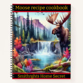 Carnet Oie majestueuse près d'une cascade sereine en auto (Devant)