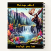 Carnet Oie majestueuse près d'une cascade sereine en auto (Dos)