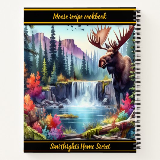 Carnet Oie majestueuse près d'une cascade sereine en auto (Dos)