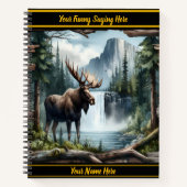 Carnet Oie majestueuse près d'une cascade tranquille à l' (Devant)