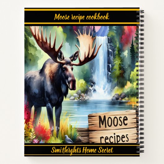 Carnet Oie majestueuse près d'une cascade tranquille au c (Dos)