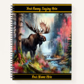 Carnet Oie majestueuse près d'une cascade vibrante (Devant)