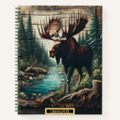 Carnet Oie majestueuse près d'une rivière forestière sere (Devant)