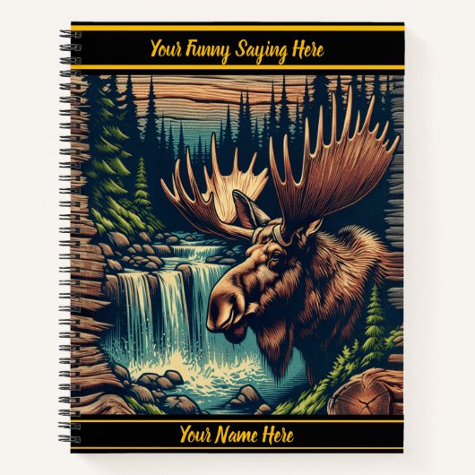 Carnet Oie par un ruisseau forestier calme (Devant)