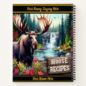 Carnet Oie par une cascade et des arbres vibrants (Dos)