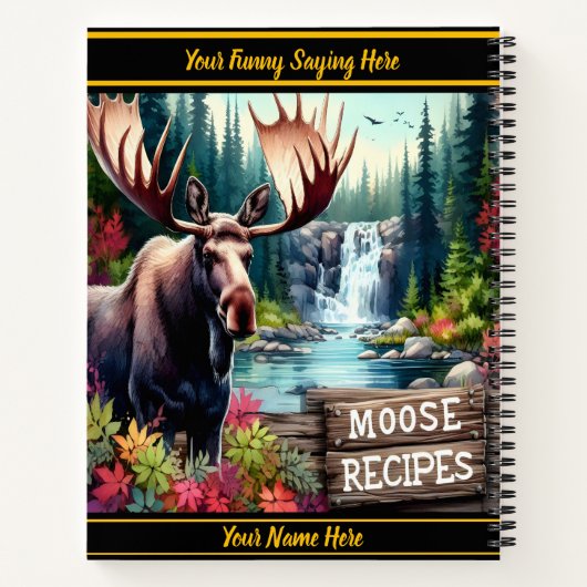 Carnet Oie par une cascade et des arbres vibrants (Dos)