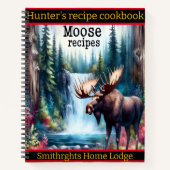 Carnet Oie par une cascade sereine et des arbres (Devant)