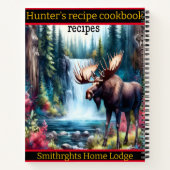 Carnet Oie par une cascade sereine et des arbres (Dos)