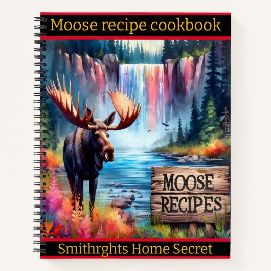 Carnet Oie par une cascade vibrante et un lac (Devant)