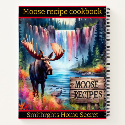 Carnet Oie par une cascade vibrante et un lac (Dos)