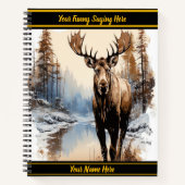 Carnet Oie par une rivière d'hiver sereine (Devant)