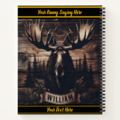 Carnet Oie sur fond de bois rustique (Dos)