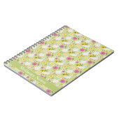 Carnet Oies mignonnes Aux Fleurs Dessinées À La Main - Gr (Côté gauche)