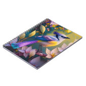 Carnet Oiseau à poitrine jaune violet (Côté gauche)