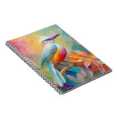 Carnet Oiseau à poitrine rouge à bec rose (Côté Droit)