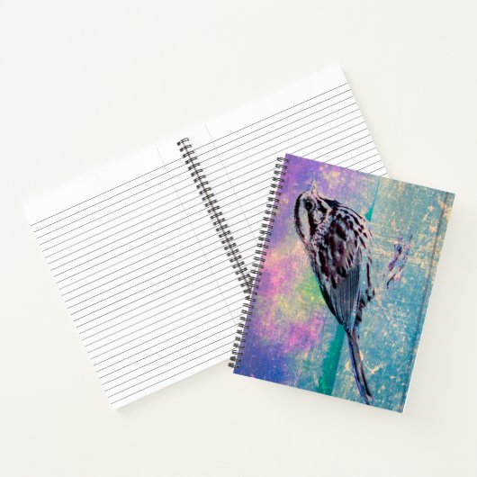 Carnet Oiseau Abstrait coloré : Oiseau chanteur vibrant (Intérieur)