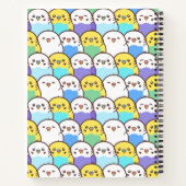 Carnet Oiseau Amant bleu Jaune Cartoon Budgies Motif (Dos)