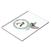 Carnet Oiseau avec couronne avec lettre A (Côté gauche)