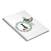 Carnet Oiseau avec couronne avec lettre "J" (Côté Droit)