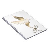 Carnet Oiseau blanc doré (Côté Droit)