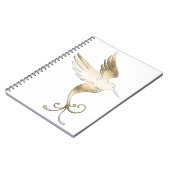 Carnet Oiseau blanc doré (Côté gauche)