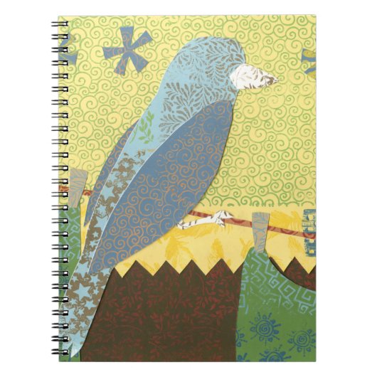 Carnet Oiseau coloré sur fil (Devant)