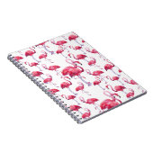 Carnet Oiseau d'aquarelle de Flamant rose exotique (Côté Droit)