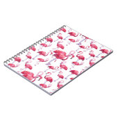 Carnet Oiseau d'aquarelle de Flamant rose exotique (Côté gauche)