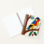 Carnet Oiseau d'art populaire coloré (Intérieur)