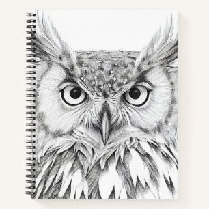 Carnet Oiseau de Chouette Nature sauvage Illustration d'u