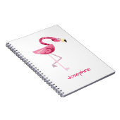 Carnet Oiseau de Flamant rose rose personnalisé (Côté Droit)