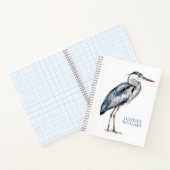 Carnet Oiseau de Héron Bleu Côtier Personnalisé (Intérieur)